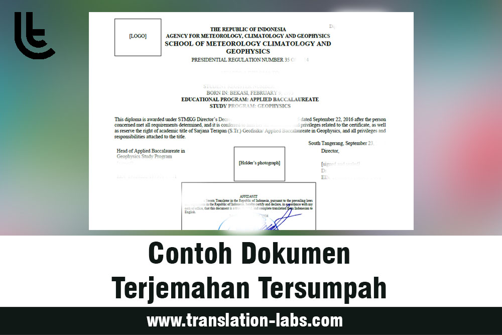 Contoh Dokumen Terjemahan Tersumpah yang Wajib Diketahui